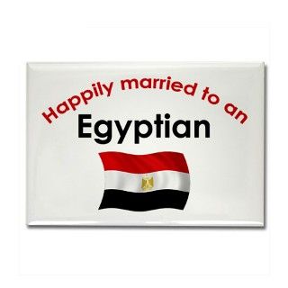 Happily Married Egyptian Rectangle Magnet by luvletters