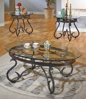 Steve Silver Lola 3 Piece Set (Coffee Table & 2 End Tables) in Dark Brown Finish  