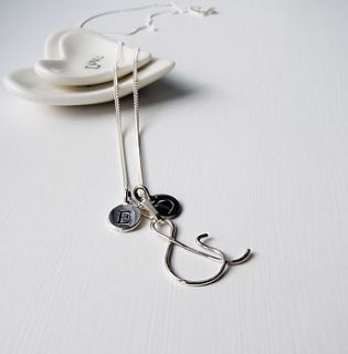 'ampersand' sterling silver necklace by evy designs