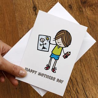 'drawing for you' mothers day card by a is for alphabet