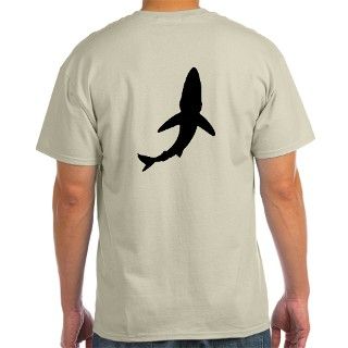 Signature Blue Shark Logo Ash Grey T Shirt by highimpact