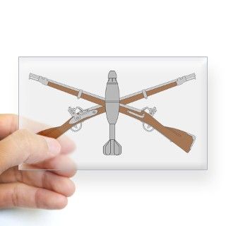 Crossed Rifles w Mortar Round Decal by 11Charlie