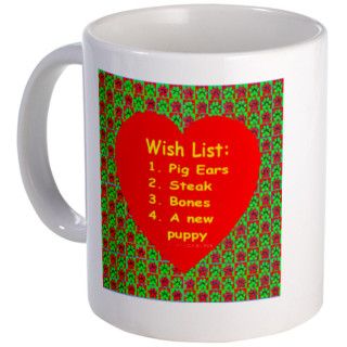 K9 Paw Wish List Mug by bytelandart