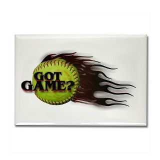 Got Game? Fastpitch Softball Rectangle Magnet by JINJINJUNCTION