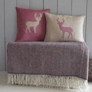 ' deer ' cushions and throw collection by rustic country crafts