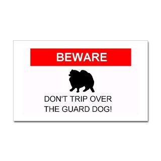 Dont trip over the guard dog Rectangle Decal by poms4shelties