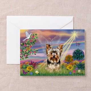 Cloud Angel & Yorkie 17 Greeting Cards (Package of by clsdtaryorkie17