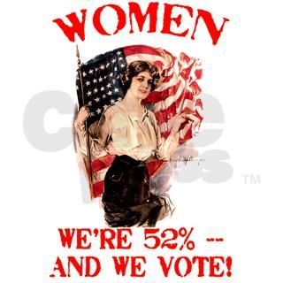 Women 52% and We Vote Decal by scarebaby