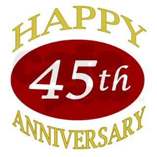Happy 45th Anniversary Magnet by thepixelgarden