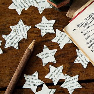 star confetti from harry potter books by bookish england