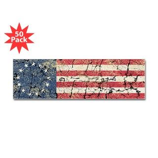 13 Colonies US Flag Distresse Bumper Sticker by plasmax
