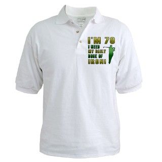 70th Birthday Golf Humor T Shirt by birthdaybashed