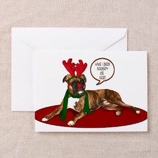 Boxer Christmas Greeting Cards (Pk of 20) by rufusremedies