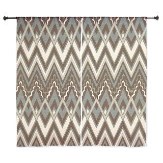 Brown and Tan Chevron Stripes Curtains by chevroncitystripes