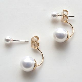 double pearl earrings by norigeh