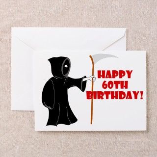 Grim Reaper 60th Birthday Cards (Pk of 10) by rustbeltpop