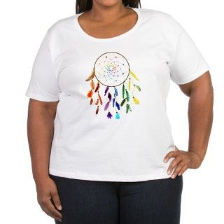 Rainbow DreamCatcher Plus Size T Shirt by listing store 68988050