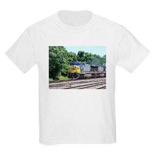 CSX Q190 Doublestack Train Kids T Shirt by stans_railpix