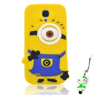 I Need(TM) Stylish Yellow Cartoon Despicable Me One eye Minion Logo Soft Silicone Case Cover Compatible For Samsung Galaxy S4 I9500 + 3D Kitty Stylus Pen+I need Wristband Gift(Retail Package) Cell Phones & Accessories
