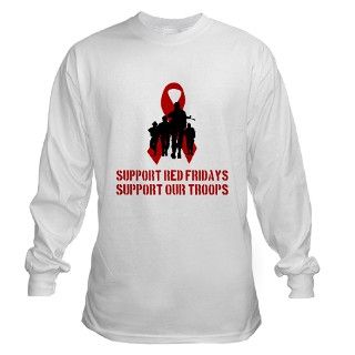 Support Red Fridays Long Sleeve T Shirt by sempersweet