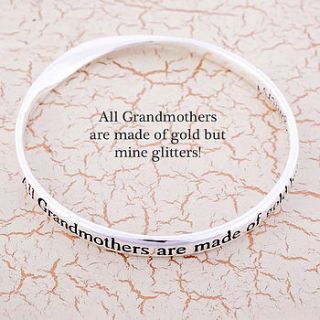 grandmother message bangle by lovethelinks