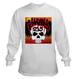 PHILLY 215 GRAFFITI SKULL Long Sleeve T Shirt by truplayer
