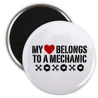 My Heart Belongs to a Mechanic Magnet by blastotees