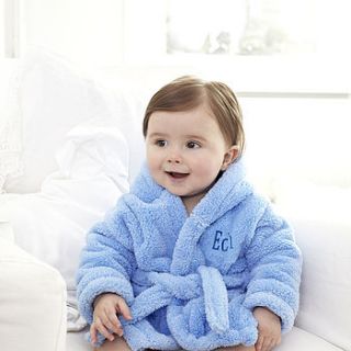 blue fleece baby robe by my 1st years