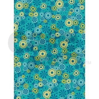 Flower Dots Layer Teal Green 84 Curtains by Admin_CP45405617