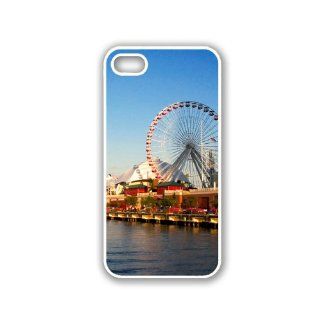 Navy Pier Chicago iPhone 5 White Case   For iPhone 5/5G White   Designer TPU Case Verizon AT&T Sprint Cell Phones & Accessories