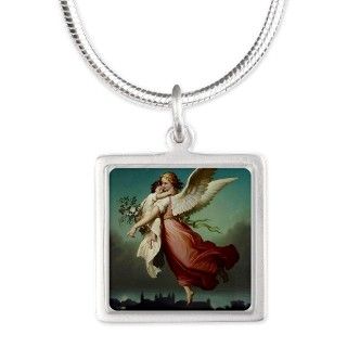 Guardian Angel by Wilhelm Silver Square Necklace by Admin_CP64011109