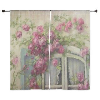 Soft Lavender Roses 60 Curtains by boobhonkers
