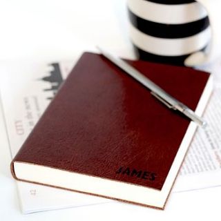 personalised leather daily diary 2014 by hope house press