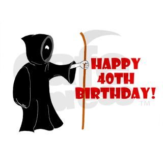 Grim Reaper 40th Birthday Cards (Pk of 10) by rustbeltpop