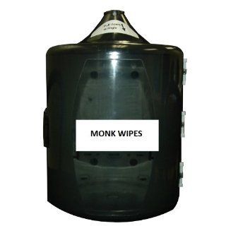 National Towelette 69800WD Monk Disinfectant Wipes ABS Plastic Wall Mounted Center Pull Dispenser for 800 Count Roll Science Lab Disposable Wipes