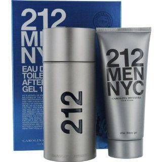 212 by Carolina Herrera for MEN EDT SPRAY 3.4 OZ & AFTERSHAVE GEL 3.4 OZ (TRAVEL OFFER)  Eau De Toilettes  Beauty