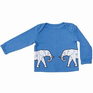 organic elephant print long sleeve t shirt by ava and luc
