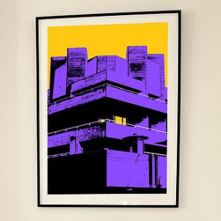 'national theatre london' limited edition print by fara berry designs