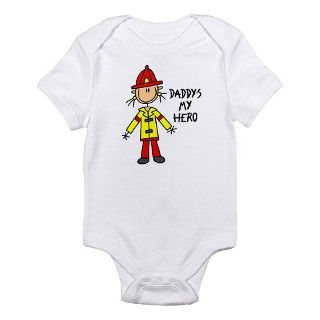 Daddys My Hero Fireman Infant Bodysuit by cowpiecreek