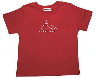 organic whale t shirt by pudding clothing
