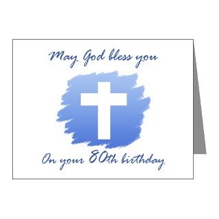 Christian 80th Birthday Note Cards (Pk of 10) by birthdaybashed