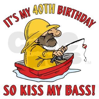 Fishing Gag Gift For 40th Birthday Greeting Cards by birthdaybashed