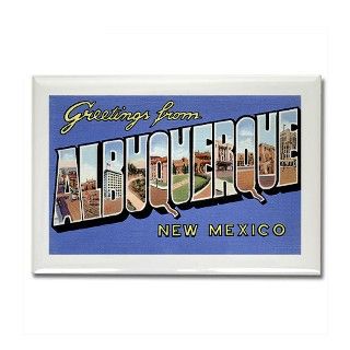 Albuquerque New Mexico NM Rectangle Magnet by greetings_from