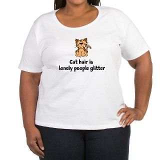Cat hair Brown Plus Size T Shirt by CatchyCreations1