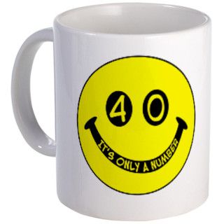 40th birthday smiley face Mug by tshirts_gifts