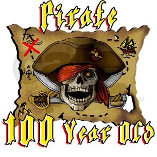 Pirate Skull 100 year old Rectangle Decal by shirtsformoms