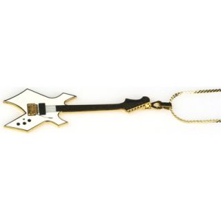 Harmony Jewelry BC Rich Warlock Electric Guitar Necklace in Gold and