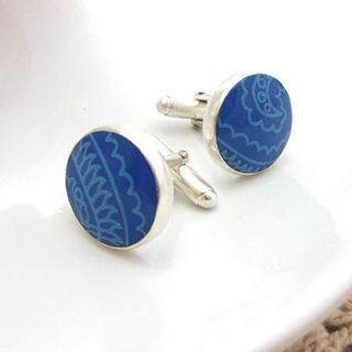 paisley acrylic cufflinks by jessica hewitt