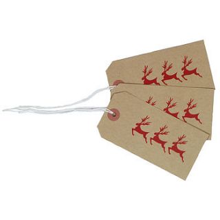 christmas reindeer gift tags by becky broome