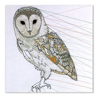 barn owl greetings card by illustrated cards